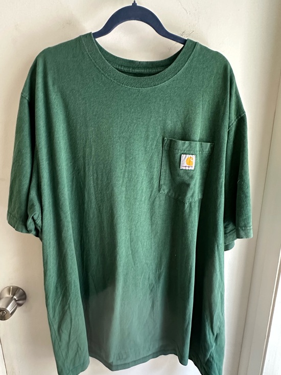 Carhartt Other - Carhartt Loose Fit 2XL Green Pocket T-Shirt Short Sleeve Workwear Logo Tee